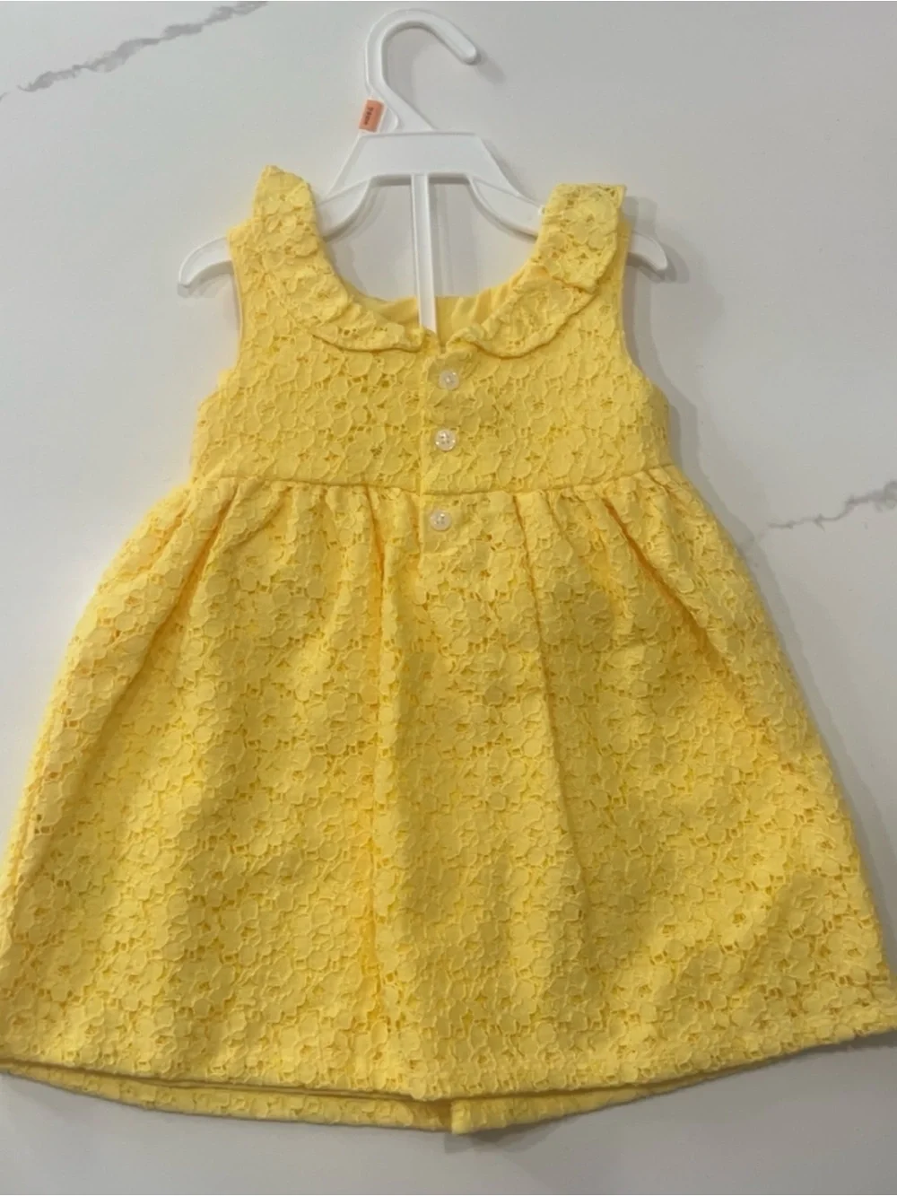 Carter's Yellow Lace Ruffle-Trim Dress